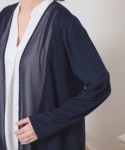 ITS'DEMO / イッツデモ カーディガン・ボレロ | 【手洗い可】異素材切替着流しカーディガン | 詳細21