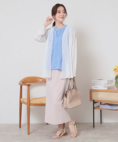 ITS'DEMO / イッツデモ カーディガン・ボレロ | 【手洗い可】異素材切替着流しカーディガン | 詳細3