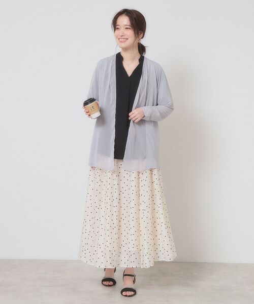 ITS'DEMO / イッツデモ カーディガン・ボレロ | 【手洗い可】異素材切替着流しカーディガン | 詳細6