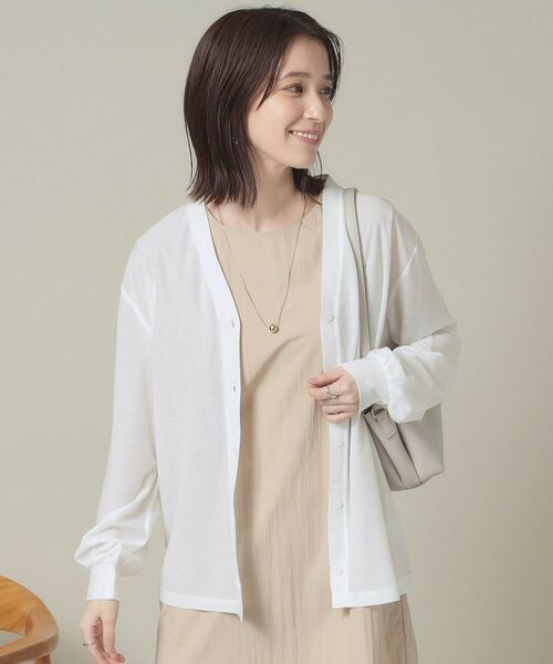 ITS'DEMO / イッツデモ カーディガン・ボレロ | 【UVカット／手洗い可】Vネックカーディガン | 詳細4