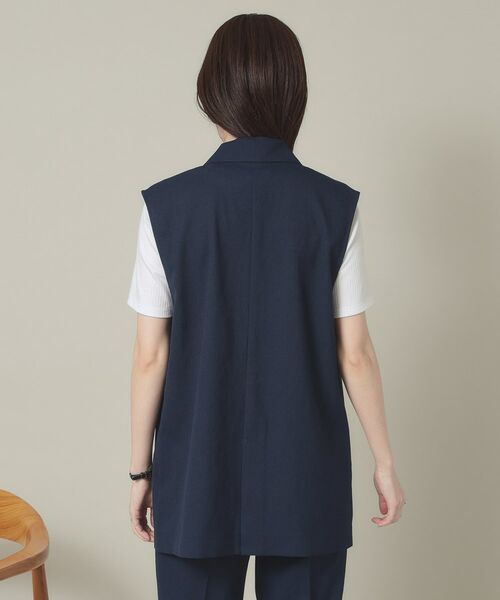 ITS'DEMO / イッツデモ ベスト | 【手洗い可】麻調メッシュジレ | 詳細11