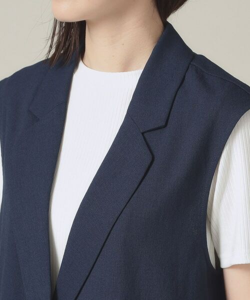 ITS'DEMO / イッツデモ ベスト | 【手洗い可】麻調メッシュジレ | 詳細12