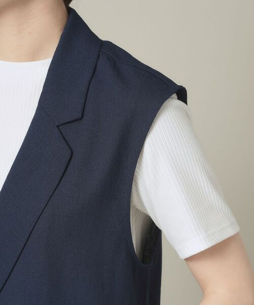 ITS'DEMO / イッツデモ ベスト | 【手洗い可】麻調メッシュジレ | 詳細13