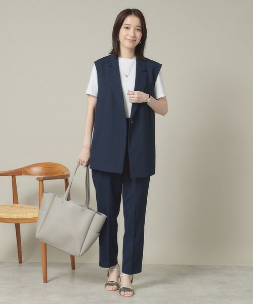 ITS'DEMO / イッツデモ ベスト | 【手洗い可】麻調メッシュジレ | 詳細6