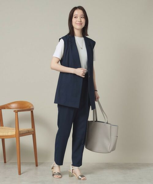 ITS'DEMO / イッツデモ ベスト | 【手洗い可】麻調メッシュジレ | 詳細7