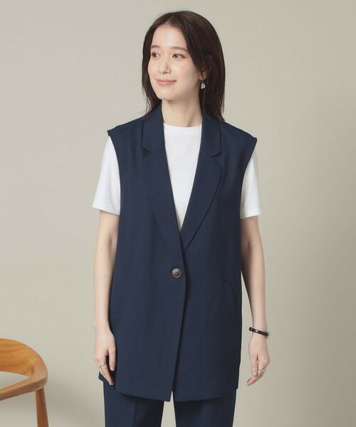 ITS'DEMO / イッツデモ ベスト | 【手洗い可】麻調メッシュジレ | 詳細9