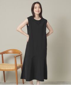 ITS'DEMO / イッツデモ ロング・マキシ丈ワンピース | 【撥水／洗濯機OK】ペプラムワンピース＜旅服シリーズ＞