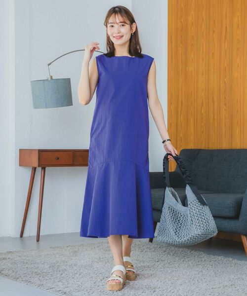 ITS'DEMO / イッツデモ ロング・マキシ丈ワンピース | 【撥水／洗濯機OK】ペプラムワンピース＜旅服シリーズ＞ | 詳細1
