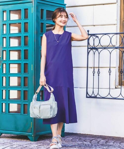 ITS'DEMO / イッツデモ ロング・マキシ丈ワンピース | 【撥水／洗濯機OK】ペプラムワンピース＜旅服シリーズ＞ | 詳細2