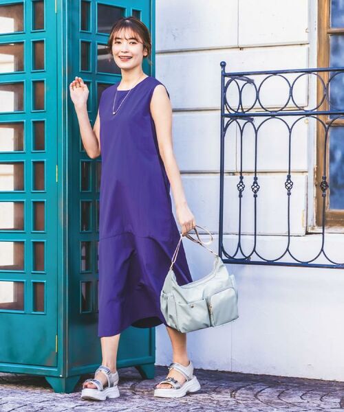 ITS'DEMO / イッツデモ ロング・マキシ丈ワンピース | 【撥水／洗濯機OK】ペプラムワンピース＜旅服シリーズ＞ | 詳細3