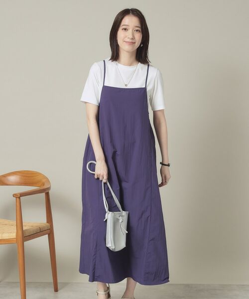 ITS'DEMO/イッツデモ 【撥水/洗濯機OK】キャミワンピース<旅服シリーズ> パープル(083) 00(フリーサイズ) ITS'DEMO/イッツデモ 【撥水/洗濯機OK】キャミワンピース<旅服シリーズ> パープル(083) 00(フリーサイズ)