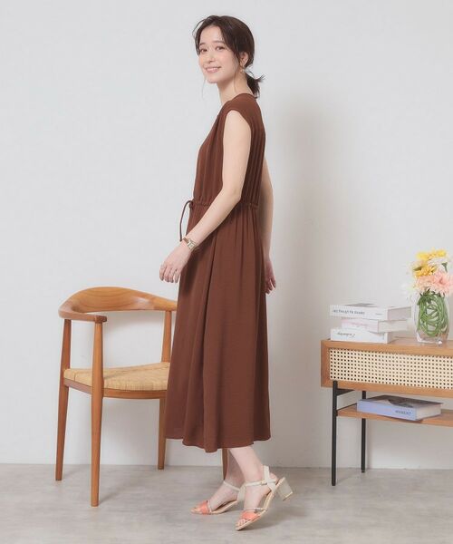 ITS'DEMO / イッツデモ ロング・マキシ丈ワンピース | 【接触冷感／吸水速乾／洗濯機OK】イージーケアドロストワンピース＜ラク服シリーズ＞ | 詳細20