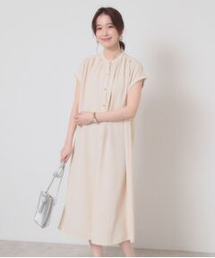 ITS'DEMO / イッツデモ ロング・マキシ丈ワンピース | 【接触冷感／吸水速乾／洗濯機OK】イージーケア前開きワンピース＜ラク服シリーズ＞