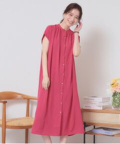 ITS'DEMO / イッツデモ ロング・マキシ丈ワンピース | 【接触冷感／吸水速乾／洗濯機OK】イージーケア前開きワンピース＜ラク服シリーズ＞