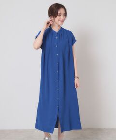 ITS'DEMO / イッツデモ ロング・マキシ丈ワンピース | 【接触冷感／吸水速乾／洗濯機OK】イージーケア前開きワンピース＜ラク服シリーズ＞