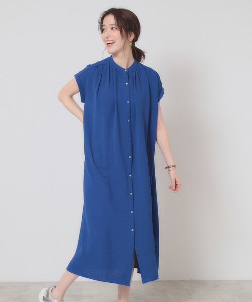 ITS'DEMO / イッツデモ ロング・マキシ丈ワンピース | 【接触冷感／吸水速乾／洗濯機OK】イージーケア前開きワンピース＜ラク服シリーズ＞ | 詳細15