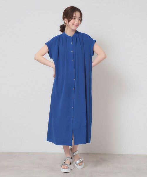 ITS'DEMO / イッツデモ ロング・マキシ丈ワンピース | 【接触冷感／吸水速乾／洗濯機OK】イージーケア前開きワンピース＜ラク服シリーズ＞ | 詳細17