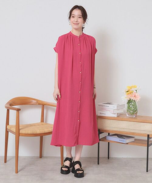 ITS'DEMO / イッツデモ ロング・マキシ丈ワンピース | 【接触冷感／吸水速乾／洗濯機OK】イージーケア前開きワンピース＜ラク服シリーズ＞ | 詳細19