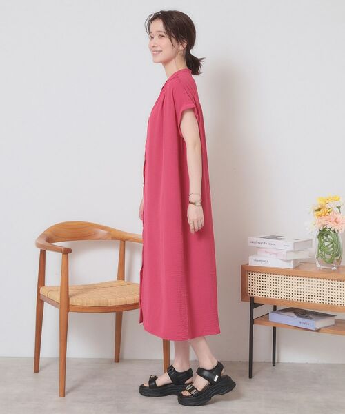ITS'DEMO / イッツデモ ロング・マキシ丈ワンピース | 【接触冷感／吸水速乾／洗濯機OK】イージーケア前開きワンピース＜ラク服シリーズ＞ | 詳細20