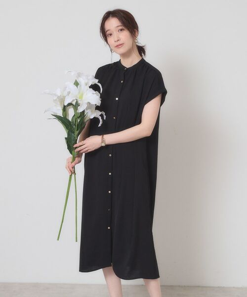 ITS'DEMO / イッツデモ ロング・マキシ丈ワンピース | 【接触冷感／吸水速乾／洗濯機OK】イージーケア前開きワンピース＜ラク服シリーズ＞ | 詳細3