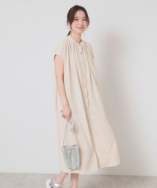 ITS'DEMO / イッツデモ ロング・マキシ丈ワンピース | 【接触冷感／吸水速乾／洗濯機OK】イージーケア前開きワンピース＜ラク服シリーズ＞ | 詳細7