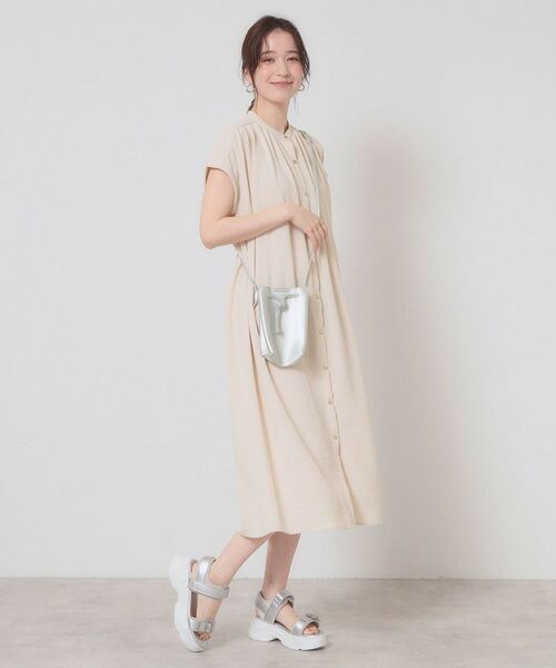 ITS'DEMO / イッツデモ ロング・マキシ丈ワンピース | 【接触冷感／吸水速乾／洗濯機OK】イージーケア前開きワンピース＜ラク服シリーズ＞ | 詳細8