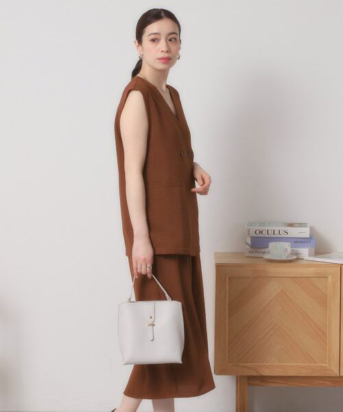 ITS'DEMO / イッツデモ ロング・マキシ丈ワンピース | 【接触冷感／吸水速乾／洗濯機OK／イージーケア】ジレ×キャミワンピースセット＜ラク服シリーズ＞ | 詳細13