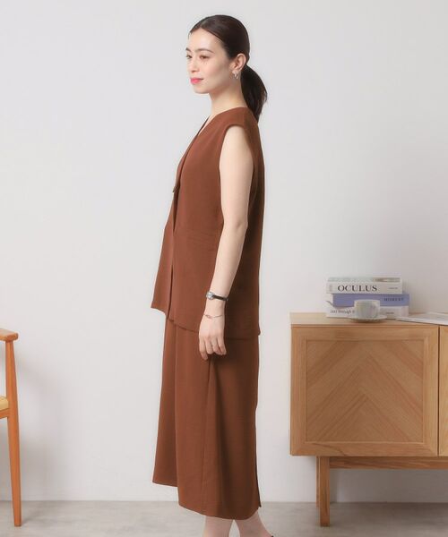 ITS'DEMO / イッツデモ ロング・マキシ丈ワンピース | 【接触冷感／吸水速乾／洗濯機OK／イージーケア】ジレ×キャミワンピースセット＜ラク服シリーズ＞ | 詳細20