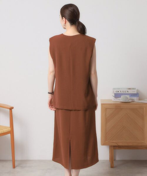 ITS'DEMO / イッツデモ ロング・マキシ丈ワンピース | 【接触冷感／吸水速乾／洗濯機OK／イージーケア】ジレ×キャミワンピースセット＜ラク服シリーズ＞ | 詳細21