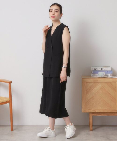 ITS'DEMO / イッツデモ ロング・マキシ丈ワンピース | 【接触冷感／吸水速乾／洗濯機OK／イージーケア】ジレ×キャミワンピースセット＜ラク服シリーズ＞ | 詳細8