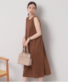 ITS'DEMO / イッツデモ ロング・マキシ丈ワンピース | 【清涼感／吸水速乾／洗濯機OK／洗濯後しわになりにくい】カットミラノタックワンピース