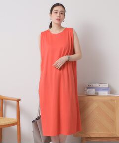 ITS'DEMO / イッツデモ ロング・マキシ丈ワンピース | 【清涼感／吸水速乾／洗濯機OK／洗濯後しわになりにくい】カットミラノタックワンピース