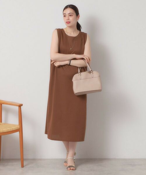 ITS'DEMO / イッツデモ ロング・マキシ丈ワンピース | 【清涼感／吸水速乾／洗濯機OK／洗濯後しわになりにくい】カットミラノタックワンピース | 詳細10