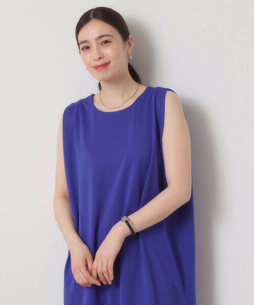 ITS'DEMO / イッツデモ ロング・マキシ丈ワンピース | 【清涼感／吸水速乾／洗濯機OK／洗濯後しわになりにくい】カットミラノタックワンピース | 詳細12