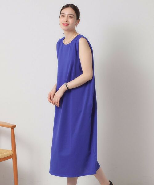 ITS'DEMO / イッツデモ ロング・マキシ丈ワンピース | 【清涼感／吸水速乾／洗濯機OK／洗濯後しわになりにくい】カットミラノタックワンピース | 詳細13