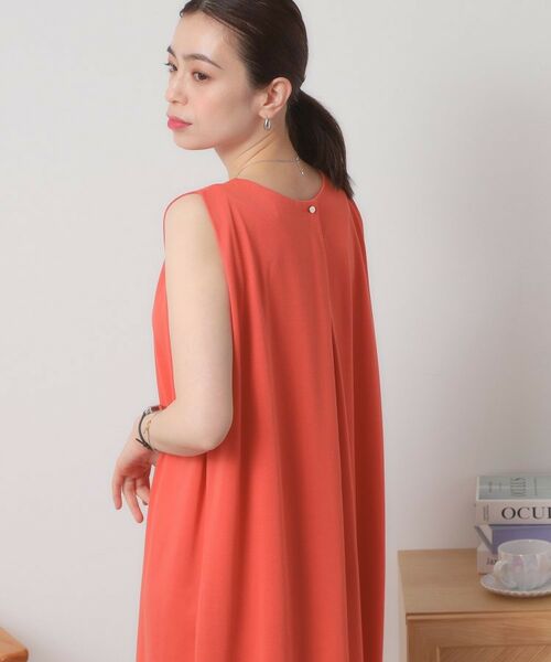 ITS'DEMO / イッツデモ ロング・マキシ丈ワンピース | 【清涼感／吸水速乾／洗濯機OK／洗濯後しわになりにくい】カットミラノタックワンピース | 詳細16