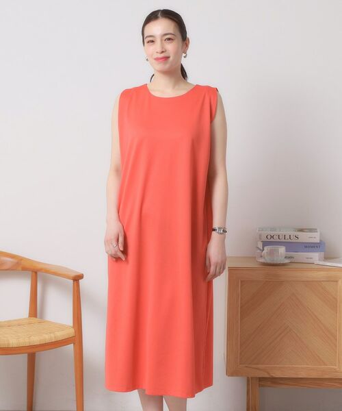ITS'DEMO / イッツデモ ロング・マキシ丈ワンピース | 【清涼感／吸水速乾／洗濯機OK／洗濯後しわになりにくい】カットミラノタックワンピース | 詳細20