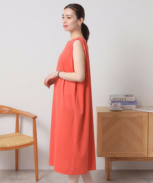 ITS'DEMO / イッツデモ ロング・マキシ丈ワンピース | 【清涼感／吸水速乾／洗濯機OK／洗濯後しわになりにくい】カットミラノタックワンピース | 詳細21