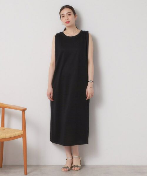 ITS'DEMO / イッツデモ ロング・マキシ丈ワンピース | 【清涼感／吸水速乾／洗濯機OK／洗濯後しわになりにくい】カットミラノタックワンピース | 詳細5