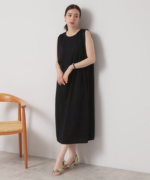ITS'DEMO / イッツデモ ロング・マキシ丈ワンピース | 【清涼感／吸水速乾／洗濯機OK／洗濯後しわになりにくい】カットミラノタックワンピース | 詳細6