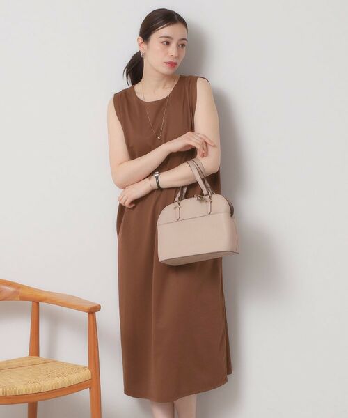 ITS'DEMO / イッツデモ ロング・マキシ丈ワンピース | 【清涼感／吸水速乾／洗濯機OK／洗濯後しわになりにくい】カットミラノタックワンピース | 詳細8