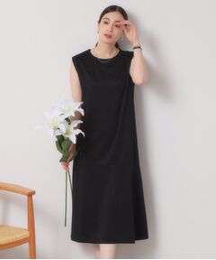 ITS'DEMO / イッツデモ ロング・マキシ丈ワンピース | 【清涼感／吸水速乾／洗濯機OK／洗濯後しわになりにくい】カットミラノペプラムワンピース