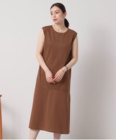 ITS'DEMO / イッツデモ ロング・マキシ丈ワンピース | 【清涼感／吸水速乾／洗濯機OK／洗濯後しわになりにくい】カットミラノペプラムワンピース