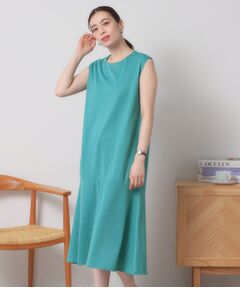 ITS'DEMO / イッツデモ ロング・マキシ丈ワンピース | 【清涼感／吸水速乾／洗濯機OK／洗濯後しわになりにくい】カットミラノペプラムワンピース