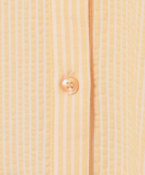 ITS'DEMO / イッツデモ ロング・マキシ丈ワンピース | 【洗濯機OK／洗濯後しわになりにくい】カットサッカー前開きワンピース | 詳細8