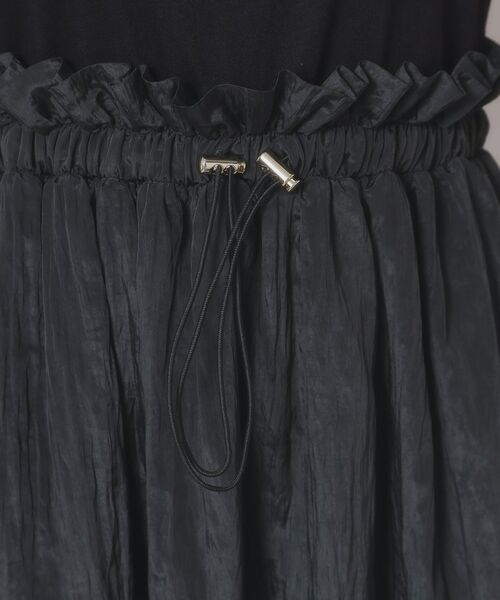 ITS'DEMO / イッツデモ ロング・マキシ丈ワンピース | 【ウエストゴム／洗濯機OK】異素材コンビワンピース | 詳細19