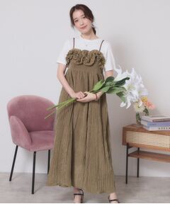 ITS'DEMO / イッツデモ ワンピース | 【手洗い可】ワッシャーサテンキャミワンピース