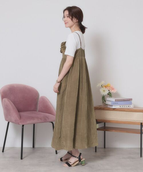 ITS'DEMO / イッツデモ ワンピース | 【手洗い可】ワッシャーサテンキャミワンピース | 詳細10