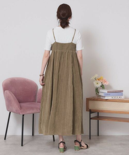 ITS'DEMO / イッツデモ ワンピース | 【手洗い可】ワッシャーサテンキャミワンピース | 詳細11