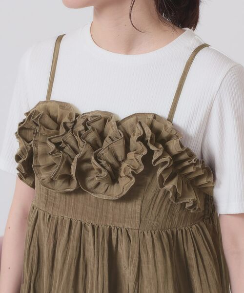 ITS'DEMO / イッツデモ ワンピース | 【手洗い可】ワッシャーサテンキャミワンピース | 詳細12